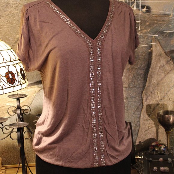 💛LOFT Jeweled Top - Picture 1 of 5
